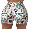thumbnail image 1 of Kdxio Dinosaur Print Workout Shorts for Women Seamless Soft Smooth Gym Yoga Scrunch Active Shorts, 1 of 9