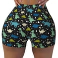 thumbnail image 1 of Kdxio Dinosaur Print Workout Shorts for Women Seamless Soft Smooth Gym Yoga Scrunch Active Shorts, 1 of 9