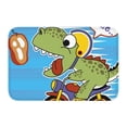 thumbnail image 1 of Kdxio Dinosaur Riding a Motorcycle,16" x 24", Non-Slip Front Door Mats,Outdoor Welcome Mat Washable, 1 of 9