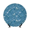 thumbnail image 1 of Kdxio Dinosaur Skull Bone China Decorative Plate Ceramic Decorative Plate for Home Office Wall Stand Decorative Plates for Home Bedroom-7in, 1 of 6