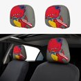 thumbnail image 1 of Kdxio Dinosaur Super Hero Cartoon Pattern Print 2 Piece Car Head Rest Covers Set Auto Front/Rear Seats Headrest Cover Universal Fit Most Cars,Sedan, SUV, 1 of 9