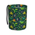 thumbnail image 1 of Kdxio Dinosaurs and Tropical Leaves and Flowers Car Trash Can Garbage Car Accessories Trash Can Car Waste Bin for for Driver and Passenger Any Vehicle, 1 of 7