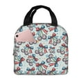 thumbnail image 1 of Kdxio Disco Ball Cherry With Bow Print Insulated Lunch Bag,Reusable Tote Lunch Box for Women Men,Leakproof Cooler Lunch Bags for Work Office Travel Picnic, 1 of 6