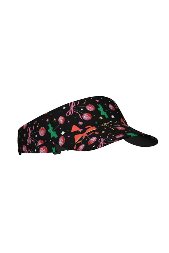 Disco Mirror Ball Print Sun Visor Hat Golf Visor Adjustable Velcro Outdoor Sports Cap for Men Women
