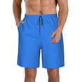 thumbnail image 1 of Kdxio Dodgerblue Pattern Mens Casual Shorts - Drawstring Summer Beach Sports Shorts for Men, 1 of 1