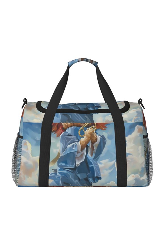 Dog Angel Ascension Travel Duffel Bag Gym Bag Weekender Travel Bag Gym Bag for Women &Men Airplane Travel Essentials for Flying