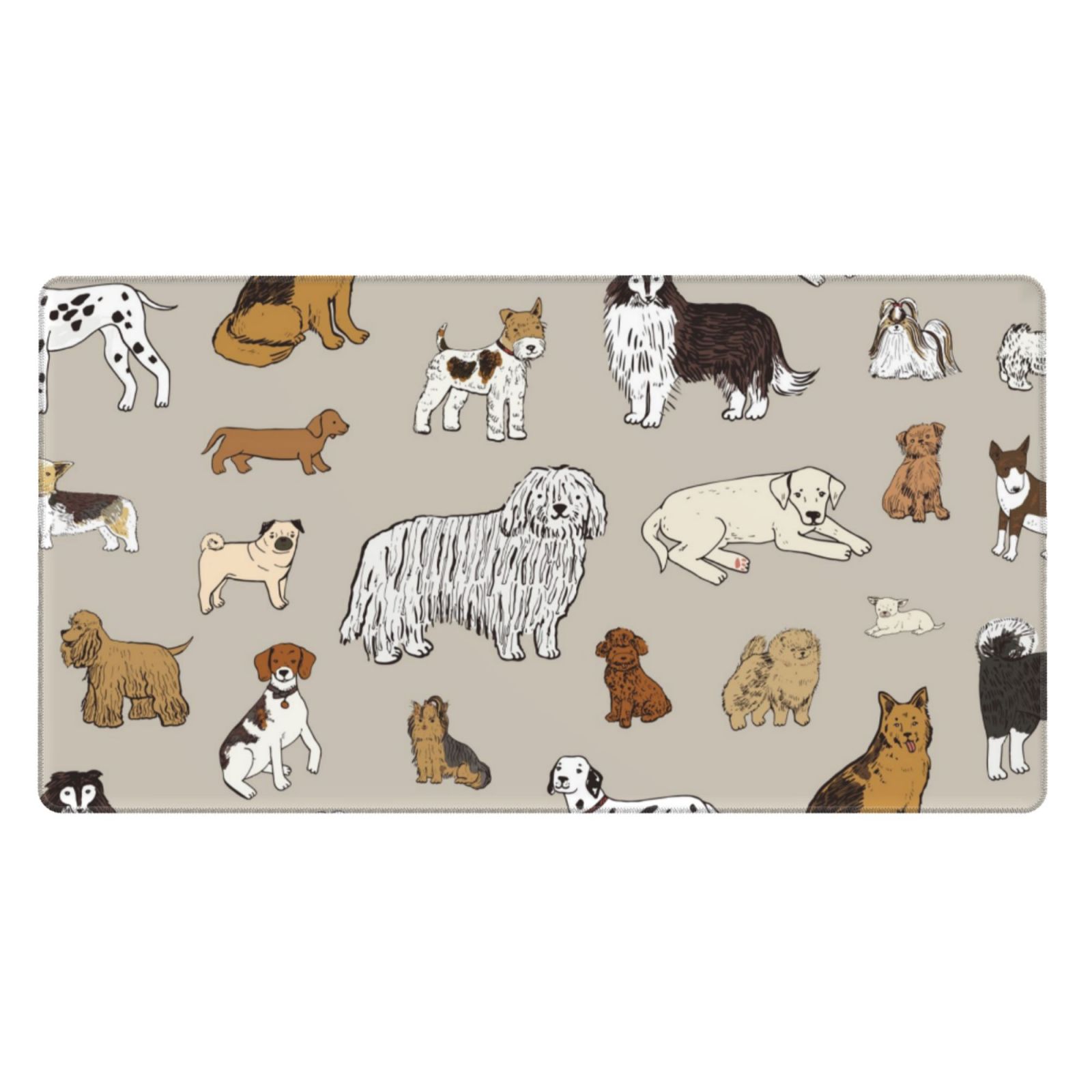 Kdxio Dog Animal Print Large Gaming Mouse Pad,Non-Slip Base,Water Resist Keyboard Pad for Gamer,Office & Home,29.5 x 15.8 in