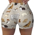 thumbnail image 1 of Kdxio Dog Animal Print Workout Shorts for Women Seamless Soft Smooth Gym Yoga Scrunch Active Shorts, 1 of 5