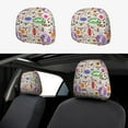 thumbnail image 1 of Kdxio Dog Doing Yoga Pattern Print 2 Piece Car Head Rest Covers Set Auto Front/Rear Seats Headrest Cover Universal Fit Most Cars,Sedan, SUV, 1 of 9