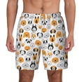 thumbnail image 1 of Kdxio Dog Faces Print Men'S Swim Trunks With Compression Liner 7 Inch Inseam Quick Dry Swim Shorts, 1 of 7