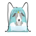 thumbnail image 1 of Kdxio Dog In Bathtub Print Drawstring Backpack Bag,Waterproof Draw String Back Sack, Gym Drawstring Bags Swim Bag For Unisex, 1 of 5