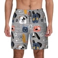 thumbnail image 1 of Kdxio Dog Print Men's Swim Trunks with Compression Liner 7 Inch Inseam Quick Dry Swim Shorts, 1 of 7