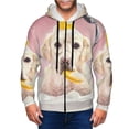 thumbnail image 1 of Kdxio Dog Sitting In Bathtub With Duck On Head Print Men Hoodies Casual Hoodies for Men with Zip Pockets Full Zip Long Sleeve Sweatshirt Sports Hooded Jacket-Large, 1 of 5