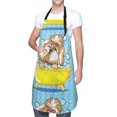 thumbnail image 1 of Kdxio Dog Takes a Bath in the Bathtub Apron with Pockets Adjustable Kitchen Aprons for Men Women Waterproof Aprons for Cooking,Drawing,Crafting, Baking Household Cleaning, 1 of 8
