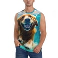 thumbnail image 1 of Kdxio Dog Underwater Adventure for Men's Muscle T-shirt,Sleeveless for Workout Running Athletic Gym Lounge Casual, 1 of 5