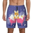 thumbnail image 1 of Kdxio Dog Washes In A Pink Bath Print Men'S Swim Trunks With Compression Liner 7 Inch Inseam Quick Dry Swim Shorts, 1 of 7