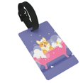 thumbnail image 1 of Kdxio Dog Washes in a Pink Bath Luggage Tags Privacy Cover ID Label Suitcase Tags Identifiers For School Bags,Suitcases, 1 of 7