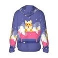 thumbnail image 1 of Kdxio Dog Washes in a Pink Bath Print Women Men Sun Protection UPF 50+ Jackets Zip Up Long Sleeve Hoodie Hiking Lightweight with Pockets, 1 of 7