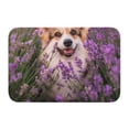 thumbnail image 1 of Kdxio Dog in Lavender Flowers,16" x 24", Non-Slip Front Door Mats,Outdoor Welcome Mat Washable, 1 of 9