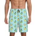 thumbnail image 1 of Kdxio Doggy In Bubble Bath Print Mens Sleep Shorts Bottoms Soft Comfy Pajama Wear Pants with Drawstring Pockets, 1 of 5