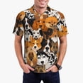 thumbnail image 1 of Kdxio Dogs Different Breeds Print Men's Short Sleeve Polo Shirt,Midweight Men's Shirt, 1 of 6