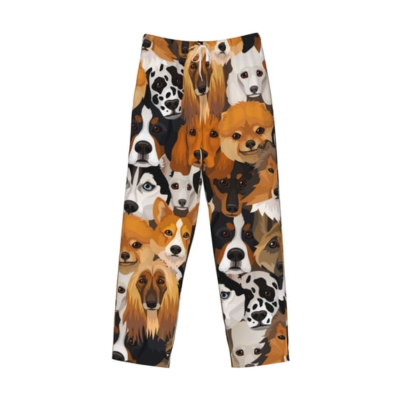 Kdxio Dogs Different Breeds Print Men's Sleep Pajama Pant Lounge Pants with Pockets