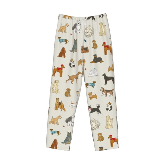 Kdxio Dogs Funny Pets Print Men's Sleep Pajama Pant Lounge Pants with Pockets