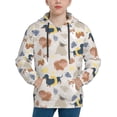 thumbnail image 1 of Kdxio Dogs Pattern Boys Athletic Unisex Boys Girls Hoodie with Pocket Sweatshirts-Large, 1 of 6