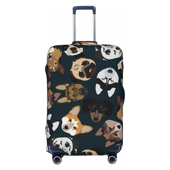 Kdxio Dogs Pattern Luggage Cover for Travel,Elastic and Durable,Fits 18-32 Inch,Anti-Scratch Suitcase Protector