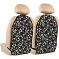 thumbnail image 1 of Kdxio Dogs Print 2 Pack Car Kick Mat Seat Cover Back Protector Mat with Pockets for Organizer Backseat Protector and Storage Anti Kick Pad for Vehicles, 1 of 1