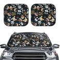 thumbnail image 1 of Kdxio Dogs Print 2-Piece Sun Shade Front Windshield - Foldable Car Front Window Sunshades For Most Sedans Suv Truck, 1 of 6