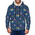 thumbnail image 1 of Kdxio Dogs Riding Skateboard Print Men Hoodies Casual Hoodies for Men with Zip Pockets Full Zip Long Sleeve Sweatshirt Sports Hooded Jacket-Medium, 1 of 5