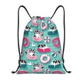 thumbnail image 1 of Kdxio Dogs With Swimming Print Drawstring Backpack Bag,Waterproof Draw String Back Sack, Gym Drawstring Bags Swim Bag For Unisex, 1 of 1