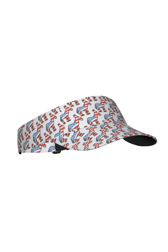 Donkey Print Sun Visor Hat Golf Visor Adjustable Velcro Outdoor Sports Cap for Men Women
