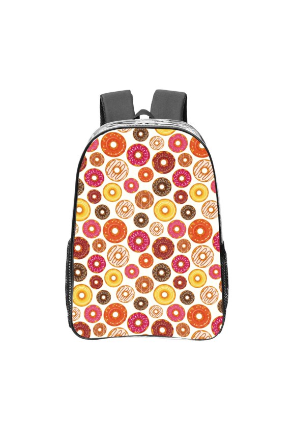 Donut Clear Backpack, Transparent Bookbag for School for Women Men, Capacity Clear Bag for College, Travel