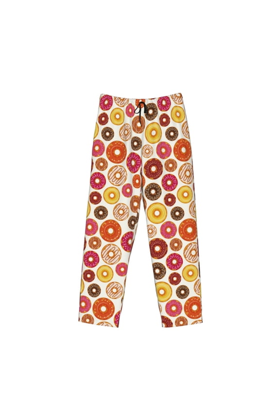 Donut Print Men's Sleep Pajama Pant Lounge Pants with Pockets