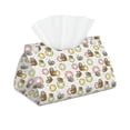 thumbnail image 1 of Kdxio Donut Sloth Print Tissue Box Cover,Modern PU Leather Rectangular Tissue Box Holder for Bathroom Living Room Bedroom Office Desk Car Home, 1 of 9