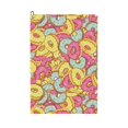 thumbnail image 1 of Kdxio Donut and Blue Pattern Golf Towel (24" X 16") with Carabiner Clip - The Convenient Golf Cleaning Towel, 1 of 8