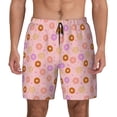 thumbnail image 1 of Kdxio Donuts Print Men's Swim Trunks with Compression Liner 7 Inch Inseam Quick Dry Swim Shorts, 1 of 5