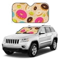 thumbnail image 1 of Kdxio Donuts Print Windshield Sun Shade, Foldable Sun Blocker for Car,Truck,SUV Automotive Interior Sun Protection,Reflective Shade for Front Windshield(Medium), 1 of 7
