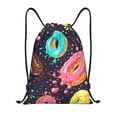 thumbnail image 1 of Kdxio Donuts1 Print Drawstring Backpack Bag,Waterproof Draw String Back Sack, Gym Drawstring Bags Swim Bag For Unisex, 1 of 9