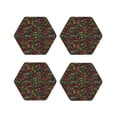 thumbnail image 1 of Kdxio Doodle Barbeque 1 Funny Coasters,4 Pcs Leather Coasters,Housewarming Gifts,Protect Furniture from Water Marks Scratch and Damage, 1 of 6