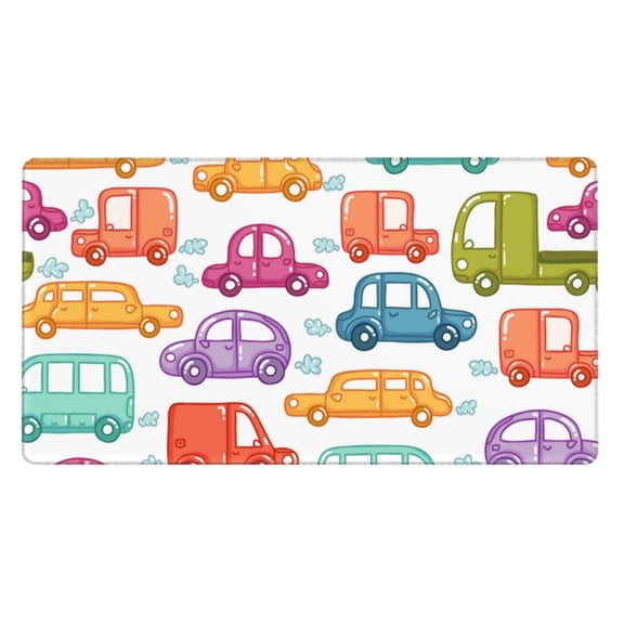 Kdxio Doodle Cars Print Large Gaming Mouse Pad,Non-Slip Base,Water Resist Keyboard Pad for Gamer,Office & Home,29.5 x 15.8 in