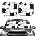 thumbnail image 1 of Kdxio Doodle Cute Cat Print 2-Piece Sun Shade Front Windshield - Foldable Car Front Window Sunshades For Most Sedans Suv Truck, 1 of 6