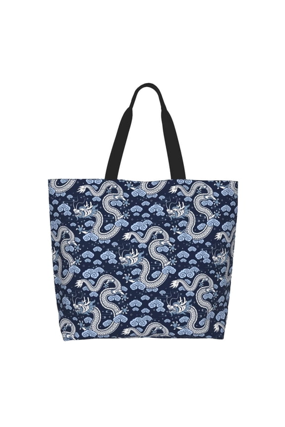 Dragon Casual Tote Bags Women Big Capacity Shoulder Bag for Women Travel Shoulder Bags Handbags