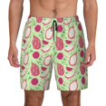 thumbnail image 1 of Kdxio Dragon Fruit 1 Print Men's Swim Trunks with Compression Liner 7 Inch Inseam Quick Dry Swim Shorts, 1 of 5