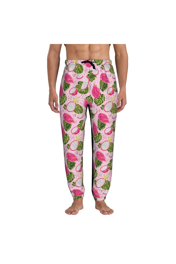Dragon Fruits Pattern Joggers,Sweatpants for Men with Pockets-3X-Large