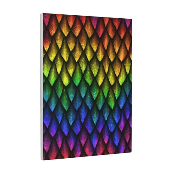 Kdxio Dragon Scales Pattern Canvas Wall Art 12x16 Inches - Waterproof HD Print Solid Wood Frame for Living Room & Bathroom,Vertical