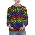 thumbnail image 1 of Kdxio Dragon Scales Print Womens Oversized Hoodies Sweatshirts Hooded Pullover Tops Sweaters Casual-Small, 1 of 7