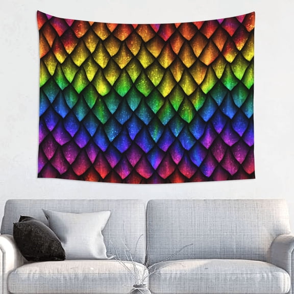 Kdxio Dragon Scales Wall Hanging Tapestries Banner For Bedroom College Dorm Home Living Room Party Decor 29X37 In